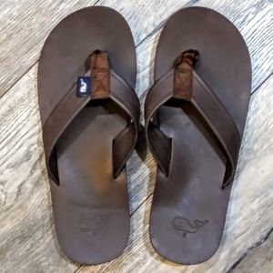 Vineyard Vines Brown Leather Sandal Mens 6.5